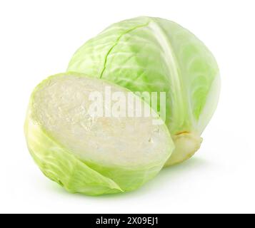 Frischer Kohl isoliert auf weißem Hintergrund Stockfoto