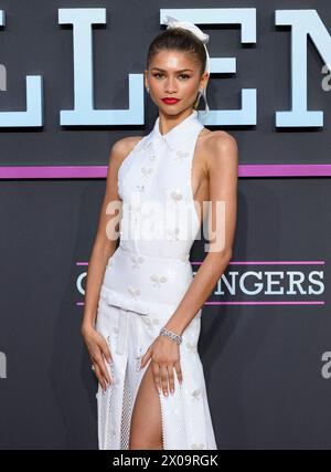 London, Großbritannien. April 2024. Zendaya kommt an der Challengers UK Premiere, Odeon Luxe Cinema, Leicester Square. Quelle: Doug Peters/EMPICS/Alamy Live News Stockfoto