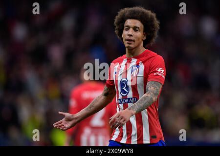 Madrid, Spanien. April 2024. MADRID, SPANIEN - 10. APRIL: Axel Witsel von Atletico Madrid reagiert beim Viertelfinale des ersten Leg - UEFA Champions League 2023/24 im Civitas Metropolitano Stadium am 10. April 2024 in Madrid. (Foto: Pablo Morano/BSR Agency) Credit: BSR Agency/Alamy Live News Stockfoto