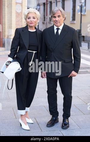 10. April 2024, Madrid, Spanien: Hubertus von Hohenlohe, Simona Gandolfi nimmt am 10. April 2024 an der Ira von Furstenberg Messe Beerdigung in der San Francisco el Grande Kirche in Madrid, Spanien Teil (Foto: © Jack Abuin/ZUMA Press Wire) NUR ZUR REDAKTIONELLEN VERWENDUNG! Nicht für kommerzielle ZWECKE! Stockfoto