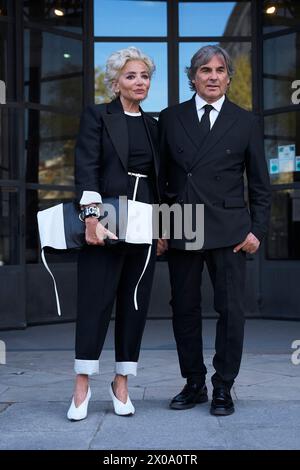 10. April 2024, Madrid, Spanien: Hubertus von Hohenlohe, Simona Gandolfi nimmt am 10. April 2024 an der Ira von Furstenberg Messe Beerdigung in der San Francisco el Grande Kirche in Madrid, Spanien Teil (Foto: © Jack Abuin/ZUMA Press Wire) NUR ZUR REDAKTIONELLEN VERWENDUNG! Nicht für kommerzielle ZWECKE! Stockfoto