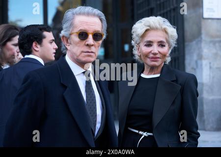 April 2024, Madrid, Madrid, Spanien: Simona Gandolfi, Alfonso Diez nimmt am 10. April 2024 an der Messe Ira von Furstenberg in der Kirche San Francisco el Grande in Madrid, Spanien Teil (Bild: © Jack Abuin/ZUMA Press Wire) NUR ZUR REDAKTIONELLEN VERWENDUNG! Nicht für kommerzielle ZWECKE! Stockfoto