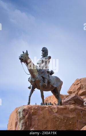 Denkmal für General José de San Martín auf dem Cerro de La Gloria in Mendoza, Argentinien. Stockfoto