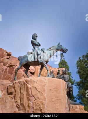 Denkmal für General José de San Martín auf dem Cerro de La Gloria in Mendoza, Argentinien. Stockfoto