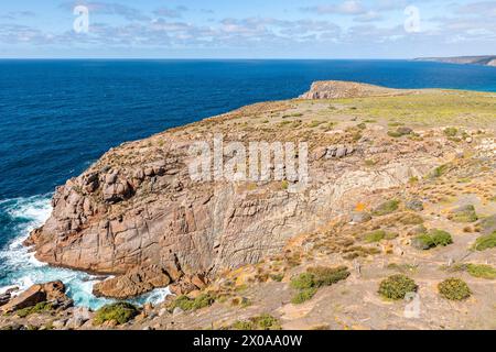 Küstenlandschaft des Cape Willoughby Conservation Park, Kangaroo Island Stockfoto