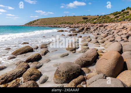 Küstenlandschaft des Cape Willoughby Conservation Park, Kangaroo Island Stockfoto