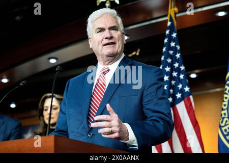 Washington, Usa. April 2024. Der US-Repräsentant Tom Emmer (R-MN) sprach auf einer Pressekonferenz im Kapitol der USA. Quelle: SOPA Images Limited/Alamy Live News Stockfoto