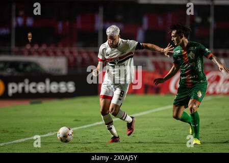 Sao Paulo, Sao Paulo, Brasilien. April 2024. Sao Paulo (SP), 10/2024 - LIBERTADORES/SAO PAULO of Toledo, MorumBIS, am Abend dieses Mittwochs, 10. April 2024. (Kreditbild: © Ronaldo Barreto/TheNEWS2 via ZUMA Press Wire) NUR REDAKTIONELLE VERWENDUNG! Nicht für kommerzielle ZWECKE! Stockfoto