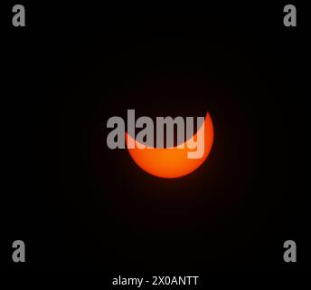 Die totale Sonnenfinsternis in Erie Pennsylvania am 8. April 2024 Stockfoto