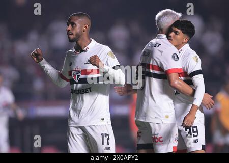 Sao Paulo, Brasilien. April 2024. SP - SAO PAULO - 04/10/2024 - COPA LIBERTADORES 2024, SAO PAULO (Foto: Ettore Chiereguini/AGIF/SIPA USA) Credit: SIPA USA/Alamy Live News Stockfoto