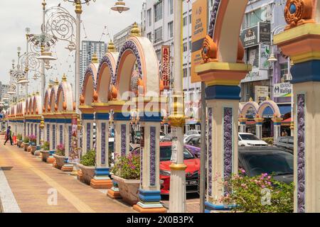 KL, Malaysia - April 9,2024 : man kann die Gegend um Brickfields Little India in KL erkunden. Stockfoto