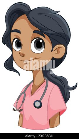Vektorillustration einer lächelnden Krankenschwester Stock Vektor