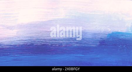 Acryl- oder Aquarelltextur Hintergrund horizontal, Pinselstriche weiß und violett violett. Vektorabbildung Stock Vektor