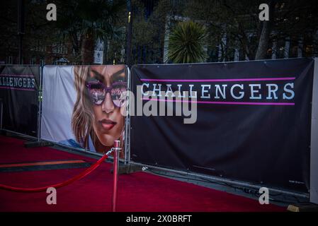 London, Großbritannien. April 2024. UK-Premiere von „Challengers“ am Odeon Luxe Leicester Square im Zentrum von London am 10. April 2024. UK-Premiere von „Challengers“ auf dem Odeon Luxe Leicester Square im Zentrum von London. (Foto: Loredana Sangiuliano/SOPA Images/SIPA USA) Credit: SIPA USA/Alamy Live News Stockfoto