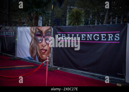 London, Großbritannien. April 2024. UK-Premiere von „Challengers“ am Odeon Luxe Leicester Square im Zentrum von London am 10. April 2024. UK-Premiere von „Challengers“ auf dem Odeon Luxe Leicester Square im Zentrum von London. Quelle: SOPA Images Limited/Alamy Live News Stockfoto