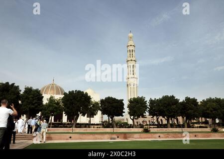 Sultan Qaboos große Moschee und Gärten Muscat Oman Stockfoto