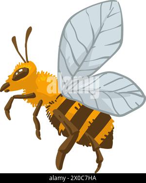 Vektor von Bieneninsekten, Hummeln und Wildtieren Stock Vektor