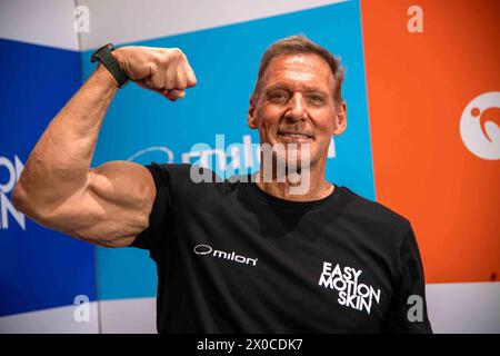 Ralf MOELLER, Möller, Bodybuilder und Schauspieler, Messe FIBO in Köln am 11.04.2024, *** Ralf MOELLER, Möller, Bodybuilder und Schauspieler, FIBO Messe in Köln am 11.04.2024, Stockfoto