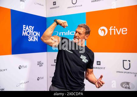 Ralf MOELLER, Möller, Bodybuilder und Schauspieler, Messe FIBO in Köln am 11.04.2024, *** Ralf MOELLER, Möller, Bodybuilder und Schauspieler, FIBO Messe in Köln am 11.04.2024, Stockfoto