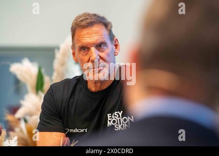 Ralf MOELLER, Möller, Bodybuilder und Schauspieler, Messe FIBO in Köln am 11.04.2024, *** Ralf MOELLER, Möller, Bodybuilder und Schauspieler, FIBO Messe in Köln am 11.04.2024, Stockfoto