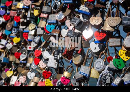 Love Locks am Pier 39, San Francisco Stockfoto