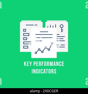 Whitepaper wie Symbol für Leistungsindikatoren Stock Vektor
