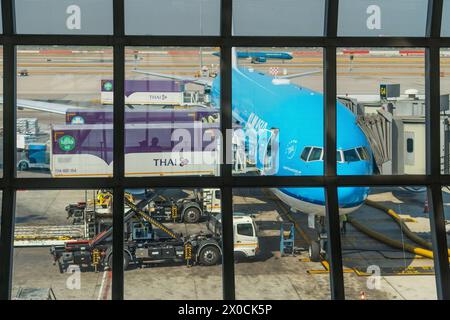 KLM Asia Boeing 777-200ER. Thailand, Bangkok Suvarnabhumi Flughafen. 17. januar 2024. Stockfoto