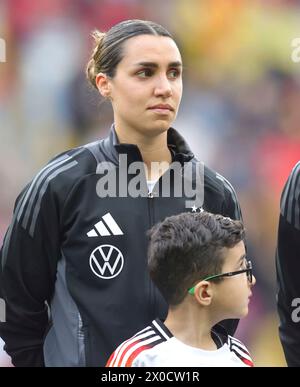 Aachen, Deutschland. April 2024. firo: 09.04.2024 Fußball, Fußball, 2023/2024 FRAUEN INTERNATIONALES SPIEL EURO Qualifikation EM-Quali Deutschland - Island Bibiane Schulze Solano von Deutschland Portrait Credit: dpa/Alamy Live News Stockfoto