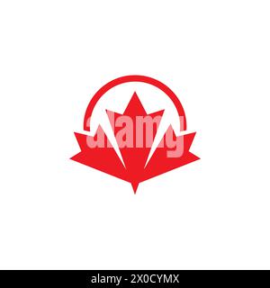 Ahornbaum-Logo, Ahornvektor, Ahornsymbol Stock Vektor