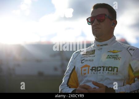 Martinsville, Va, USA. April 2024. Der NASCAR Xfinity Series-Fahrer AJ Allmendinger macht sich bereit, für die DUDE Wipes 250 in Martinsville, VA, USA, zu üben. (Credit Image: © Stephen A Arce Action Sports Pho/ASP) NUR REDAKTIONELLE VERWENDUNG! Nicht für kommerzielle ZWECKE! Stockfoto