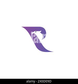 P Eagle-Logo, P-Logo, Eagle-Logo, Vogel-Logo Stock Vektor