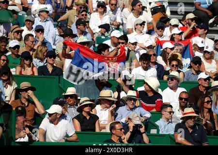 Roquebrune Cap Martin, Frankreich. April 2024. © PHOTOPQR/NICE MATIN/Jean Francois Ottonello ; Roquebrune-Cap-Martin ; 11/04/2024 ; ROLEX MONTE-CARLO MASTERS HUITIEMES - Ambiance Tribunes *** Lokaler Titel *** Credit: MAXPPP/Alamy Live News Stockfoto