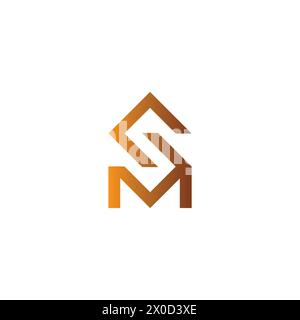 SM-Logo-Design. Buchstabe SM Symbol Vektor Stock Vektor