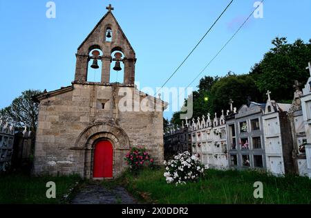 Kirche Santa Tegra, A Teixeira, Ourense, Spanien Stockfoto