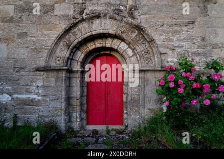 Kirche Santa Tegra, A Teixeira, Ourense, Spanien Stockfoto