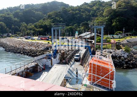 Autofähre von Paquera nach Puntarenas, Costa Rica Stockfoto