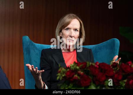 Die langjährige Rundfunkjournalistin JUDY WOODRUFF gibt ihre Analyse über den heutigen Stand des Journalismus während einer einstündigen Diskussion im Trust.News.Democracy Forum in der LBJ Presidential Library in Austin. Woodruff, ein ehemaliger CNN-Nachrichtenreporter und -Anchor, ist derzeit leitender Korrespondent für die PBS NewsHour, nachdem er als Anchor und leitender Redakteur fungierte. Quelle: Bob Daemmrich/Alamy Live News Stockfoto