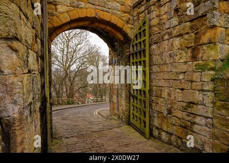 Scarborough Castle Gateway, England. Stockfoto