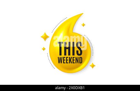 Dieses Wochenende Symbol. Sonderangebot. Banner für 3D-Angebote. Vektor Stock Vektor