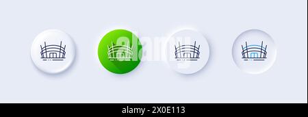 Arena Stadionlinie Symbol. Wettbewerbsschild. Sportkomplex. Zeilensymbole. Vektor Stock Vektor