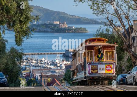 Fisherman's Wharf und Cable Cars Stockfoto