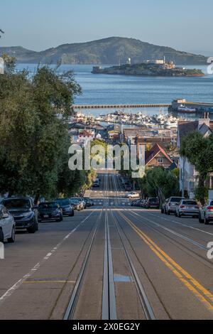 Fisherman's Wharf und Cable Cars Stockfoto