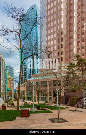 Park Place Plaza an der Burrard Street im Zentrum von Vancouver, Kanada Stockfoto