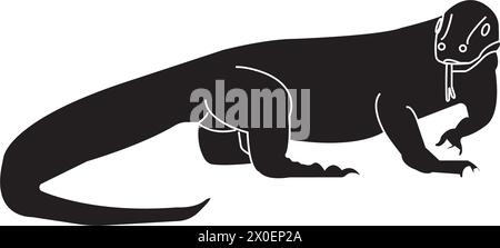 Komodo Icon Vektor Illustration Symbol Design Stock Vektor