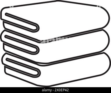 Handtuch Symbol Vektor Illustration einfaches Design Stock Vektor