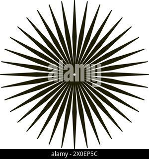Sternenbruch, Sonnenbrand, radial, Strahlungslinien. Burst Beams, Strahlen-Vektorsymbol Stock Vektor