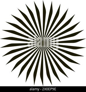Sternenbruch, Sonnenbrand, radial, Strahlungslinien. Burst Beams, Strahlen-Vektorsymbol Stock Vektor