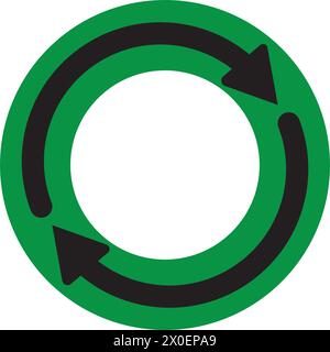 Zyklische Rotation, Recycling Wiederholen, Erneuerung. Abbildung des Symbols für den flachen Vektor Stock Vektor