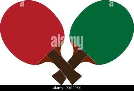 Tischtennis-Symbol; Sport-Vektor-Kunst-Illustration Stock Vektor