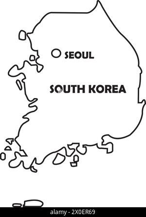 südkorea Landkarte Symbol Vektor Illustration Symbol Design Stock Vektor